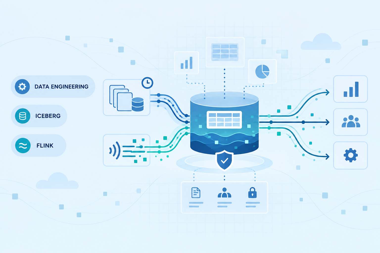 Unified batch and streaming data engineering with Apache Iceberg and Flink